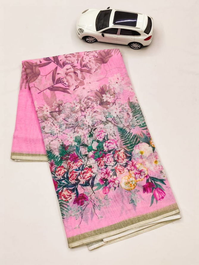 MG 253 Plain Linen Printed Non Catalog Sarees Wholesale Shop In Surat